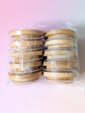 Sets of 10 regular-mouth bamboo lids with straw hole