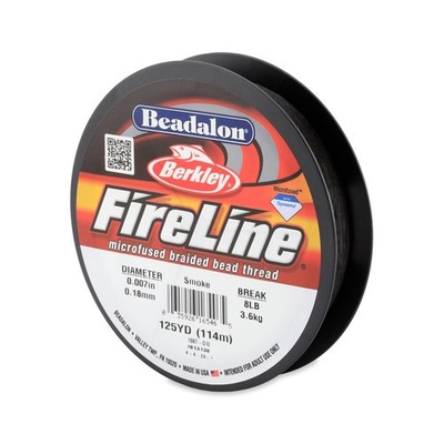 Fireline Beading Thread By Berkley 0.007'' Break Strength 8 Lb Smoke 125