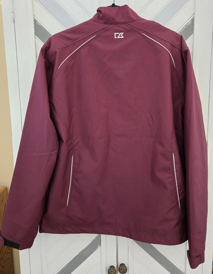 Cutter & Buck Men's M Maroon CB WeatherTec Beacon Full Zip Lightweight Jacket - Image 4 of 4