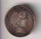 1908-P BARBER DIME 90% SILVER PHILADELPHIA 10¢ UNITED STATES AMERICA TEN CENTS