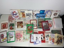 100 Bulk Vintage Christmas  Greeting Cards Mixed Lot Huge Variety  Envelopes
