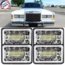 4pc Chrome 4x6 Led Headlight Fit Mercury Grand Marquistown Carcontinental A