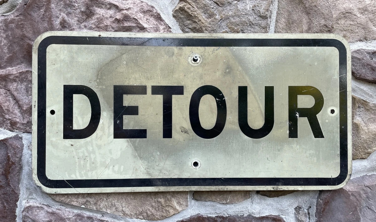 Detour Sign In Collectible Transportation Signs for sale | eBay