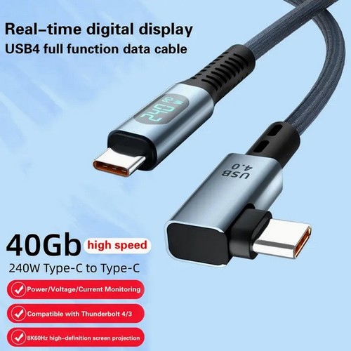 Charging Cable type USB-C to USB-C with LED Display - 第 1/7 張圖片