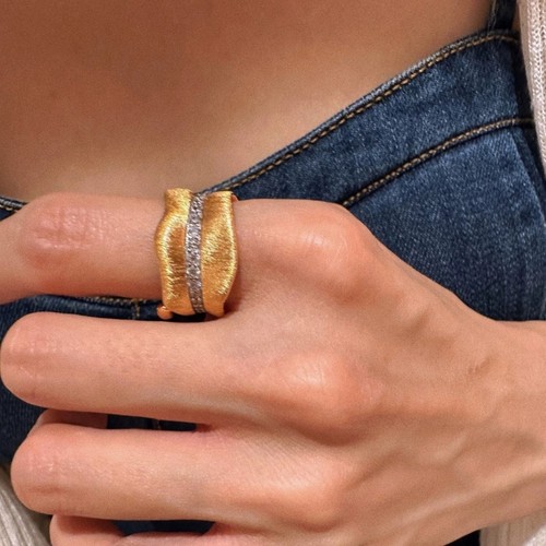 Regal Leaf Shaped Alloy Jewelry Handcraft Rings for Special Occasions Outfits - Picture 5 of 8