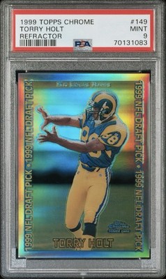 1999 Topps Chrome - 1999 NFL Draft Pick Torry Holt #149 Refractor (RC)