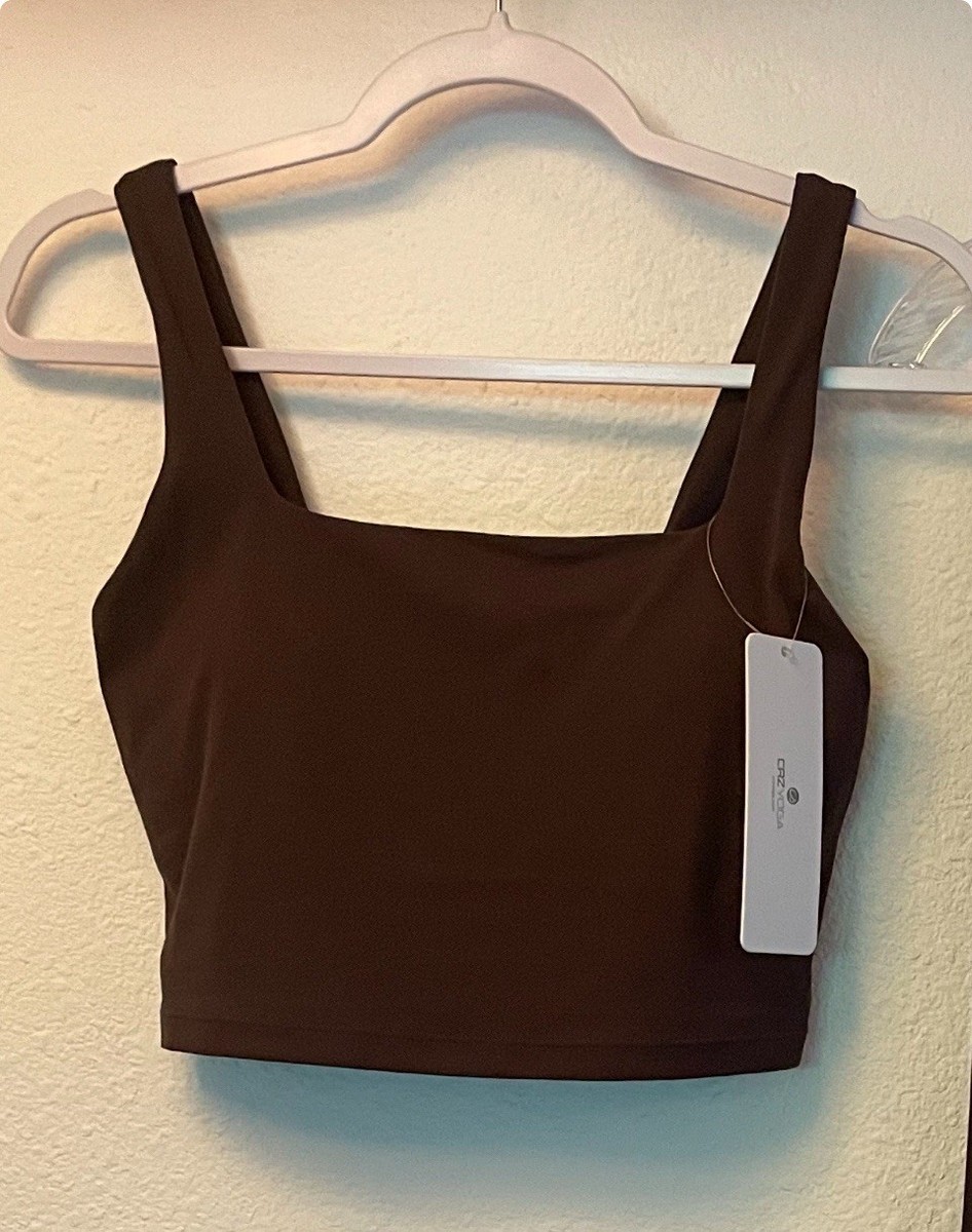 CRZ YOGA Butterluxe Longline Sports Bra - U Back Yoga Crop Top With Padding