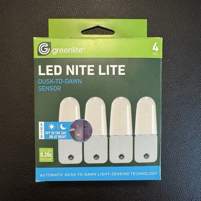 Greenlite LED Dusk-to-Dawn Nite Lite (4-Pack)   Brand New in Box