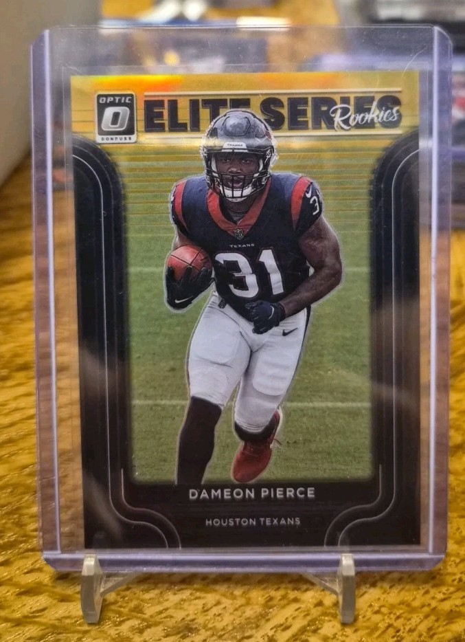 2022 Panini Donruss Optic Dameon Pierce Elite Series Gold Prizm /10 RC Texans