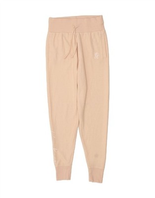 GYM KING Womens Graphic Tracksuit Trousers Joggers Large Pink Polyester CA11