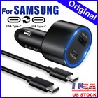 New ListingOriginal For Samsung 45W 2 Ports Super Fast Charging Dual Car Charger with Cable
