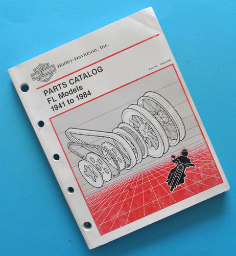 1941-1984 Harley Davidson Spare Parts Catalog Manual Book FL FLH FLHS Models