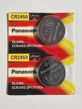 2 pc Carded CR2450 Battery 3V Lithium Coin Cell DL2450  Expire 12/2033