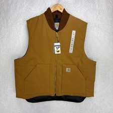 Carhartt V01-BRN Arctic Quilt Lined Duck Vest Brown Mens 2XL NWT