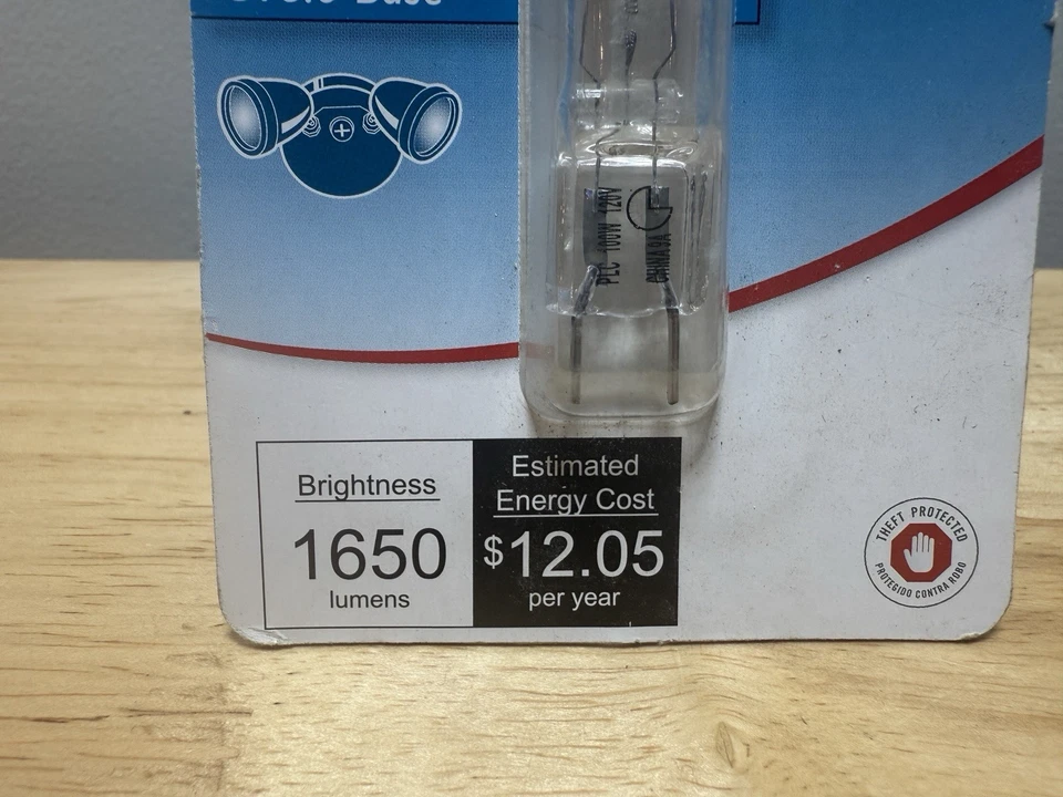 Philips 100W 120V Clear GY8.6 Base T4 Light Bulb 416685 Outdoor Special Security - Image 2 of 4