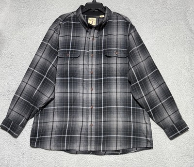 RedHead button up long sleeve thick Plaid flannel shirt Mens Size 2XL