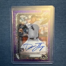 2025 Topps Chrome Drew Thorpe Purple Speckle Auto #RA-DT 33/250 White Sox