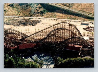 Vintage Aerial Wooden Roller Coaster Amusement Park Thrill Ride Photo Print