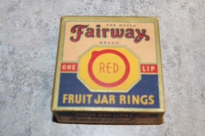 VINTAGE FRUIT JAR RINGS BOX FAIRWAY BRAND
