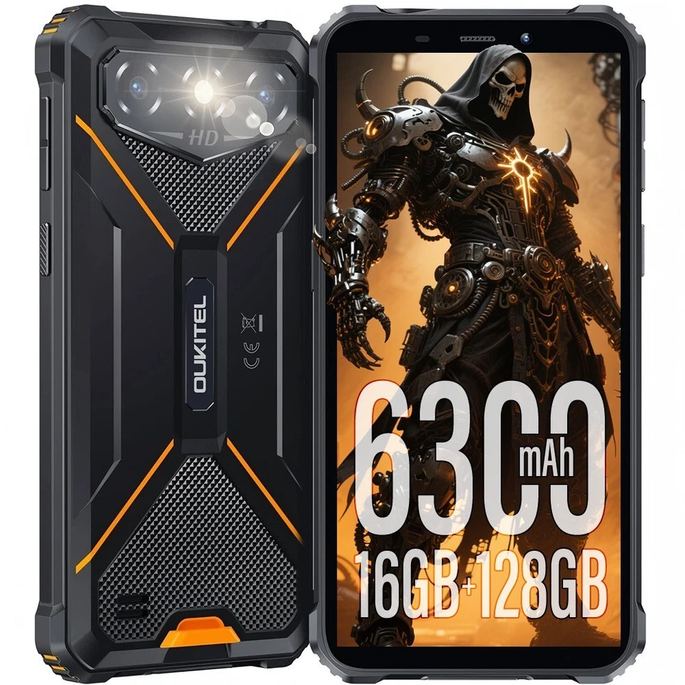 OUKITEL G3 4G Outdoor Smartphone 16GB+128GB 6300mAh 6Zoll Handy Ohne Vertrag GPS