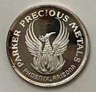 Vintage Parker Precious Metals Phoenix Trade Unit 1 Troy Ounce 999 Silver Round