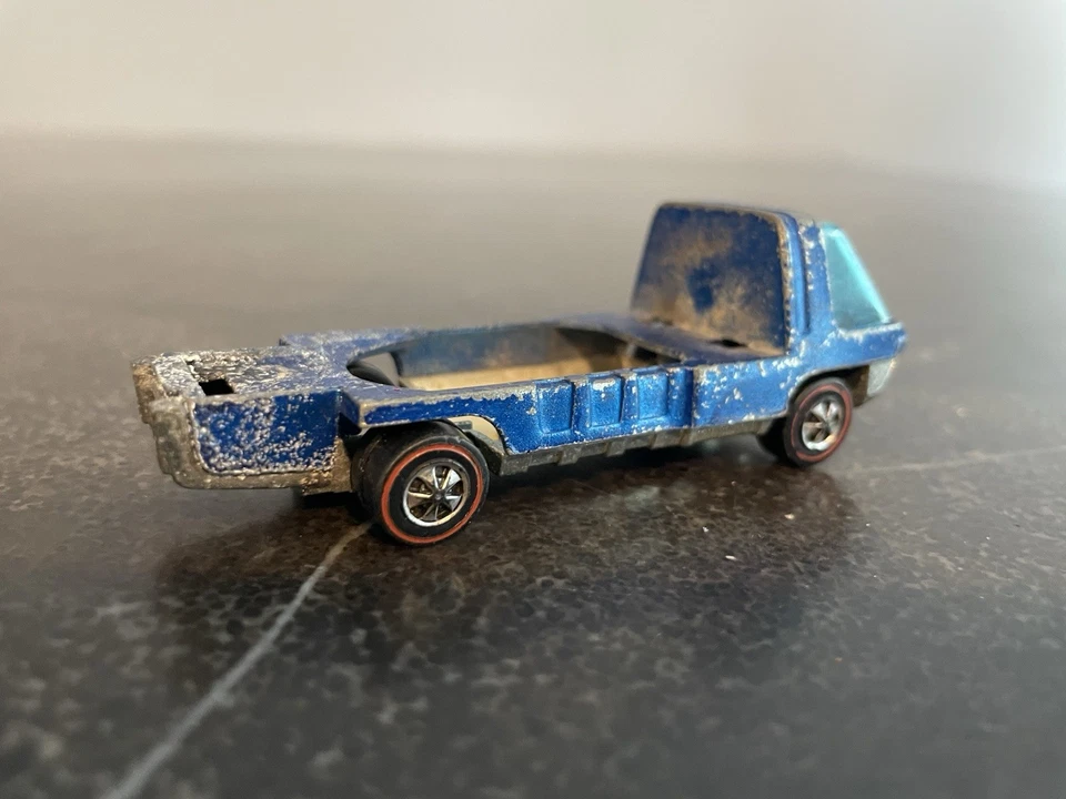 Hot Wheels Redlines THE HEAVYWEIGHTS Blue Diecast Truck Mattel Vintage 1969 - Image 4 of 4