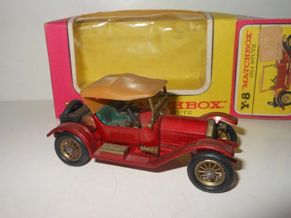 1960-70s MATCHBOX Y-8 MODELS OF YESTERYEAR 1914 STUTZ toy with tan roof - Image 3 of 4