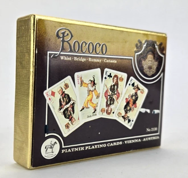 Cărți de joc Piatnik - model Bridge-Poker-Whist, maro
