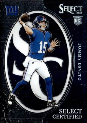 TOMMY DEVITO 2023 PANINI SELECT CERTIFIED ROOKIES RC GIANTS QZ