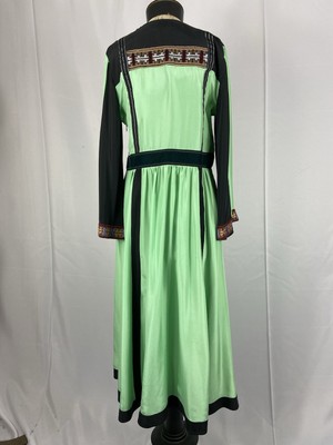 ETRO Size 46 Green Silk Embroidered Beaded Maxi Dress | eBay