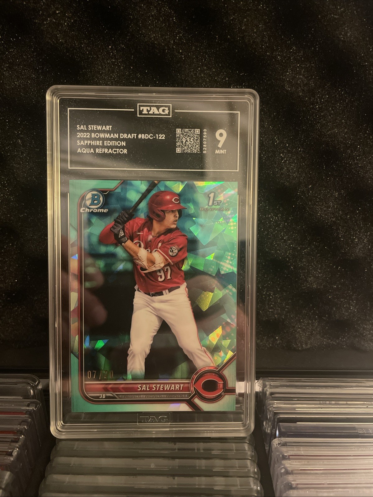 2022 Bowman Chrome Draft Sapphire Edition - Sal Stewart #BDC-122 Aqua /20 (RC)