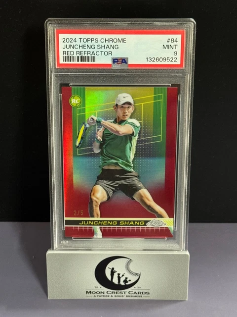 Juncheng Shang 🇨🇳 RC | #/5 Red Refractor -- 2024 Topps Chrome #84 | PSA 9 MINT