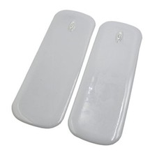 2 Pcs Gray Rubber Car Front Rear Bumper Protector Corner Guard Scratch Sticker