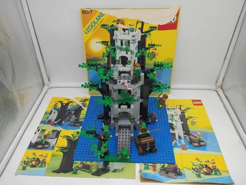 Vintage1989 LEGO Castle 6077 Forestmen’s River Fortress Complete Box Parts Read