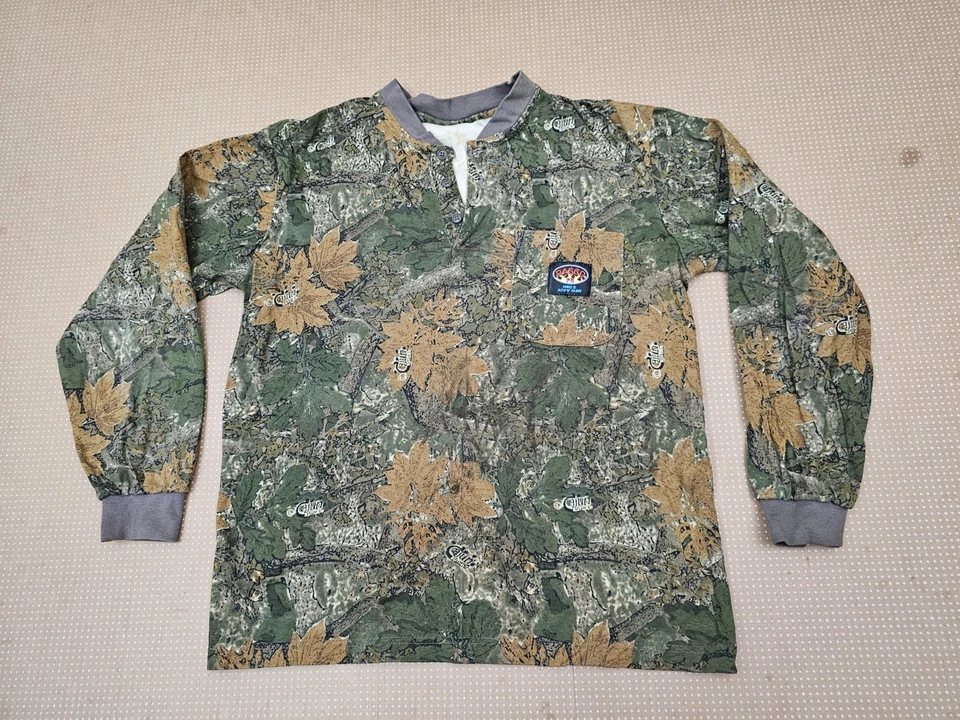 Vintage Rasco FR Henley Shirt Mens Medium Flame Resistant Cajun Camo Long Sleeve - Image 4 of 4