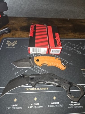 Kershaw 8750TTANBW & 2064 Pocketknife 8Cr13MoV Black/Orange Liner Lock