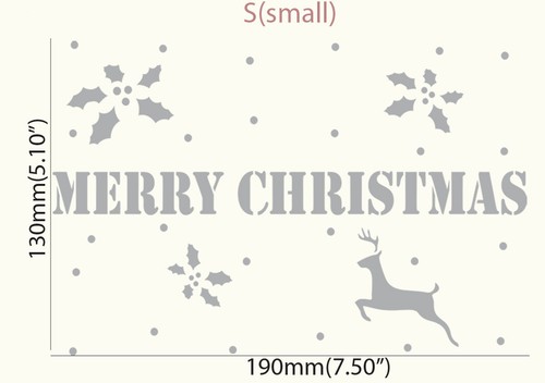 Xmas Rendeer Merry Christmas Snow Stencil  For Cardmaking and Painting CH19 - Picture 11 of 16