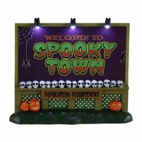 Lemax 04710 - Spookytown Sign, B/O (4.5V) Halloween Spooky Town - Neu