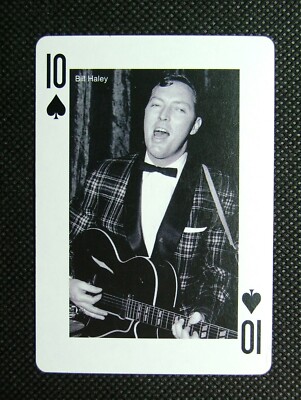 1 x playing card Rock & Pop Legends * Bill Haley * 10 of Spades