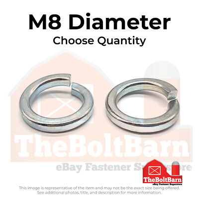 #ad M8 Class 12 High Collar Split Lock Washer Zinc Clear Pick Quantity $55.17