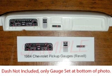 1964 1965 1966 CHEVROLET PICKUP SUBURBAN GAUGE FACES 1/25 REVELL - PLEASE READ