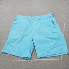 VINTAGE Polo Ralph Lauren Men Shorts 34 Blue Chino High Rise 9" Inseam READ