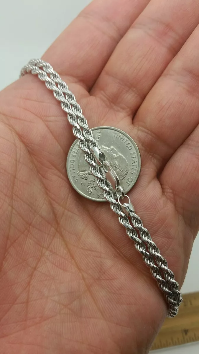 Sterling silver 2024 rope chain 3mm