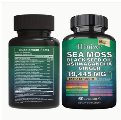 Sea Moss, Black Seed Oil, Ashwagandha, Turmeric, Ginger (16 in 1 Multivitamin