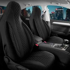 2x Sitzbezüge passend für Audi A5 8T (Schwarz-Schwarz) | Vorne | Pilot ZARA404