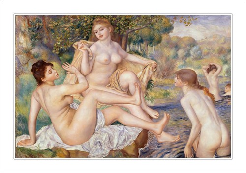 PIERRE A RENOIR, THE LARGE BATHERS -DEEP FRAMED WALL ART PICTURE PAPER PRINT - Picture 10 of 10