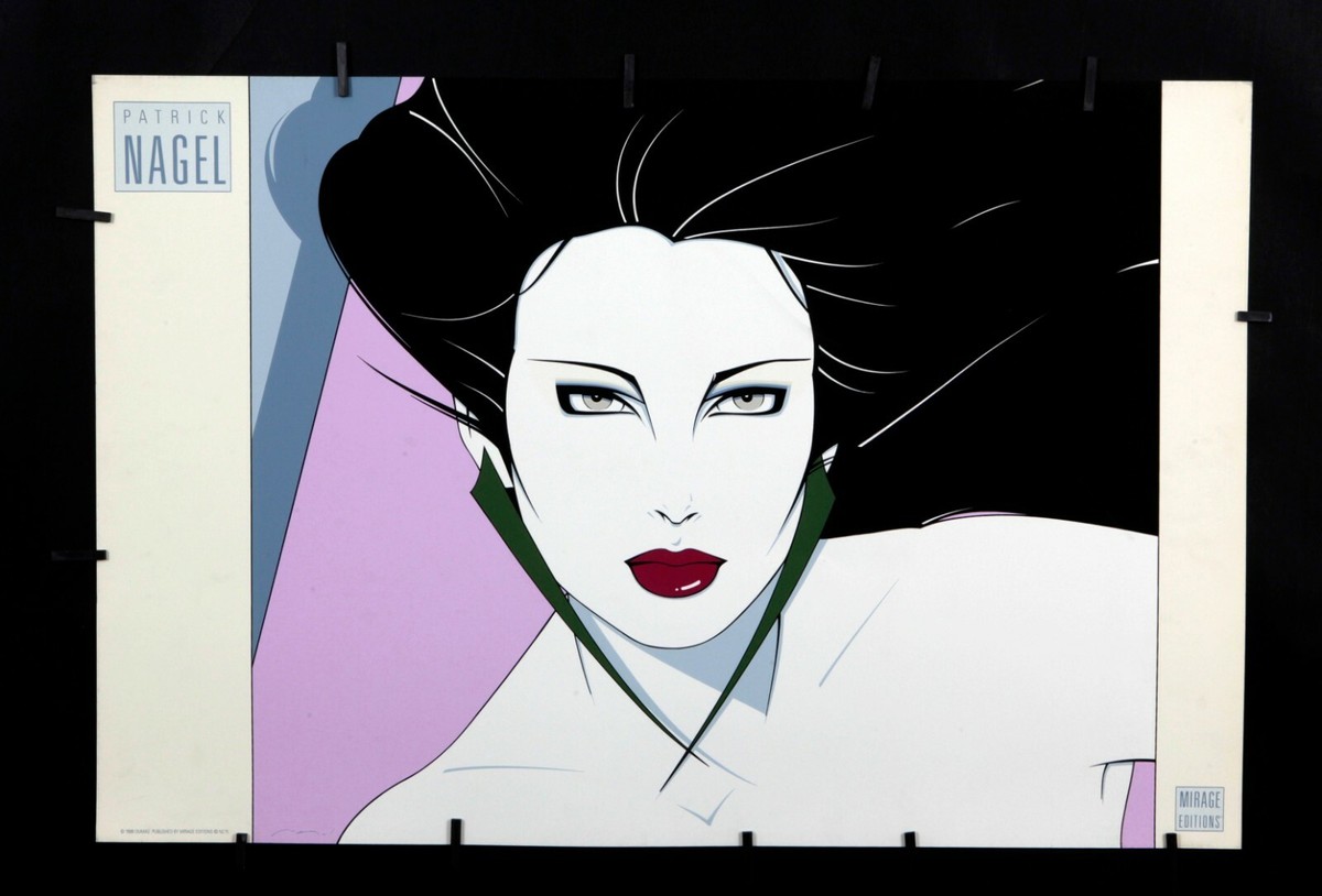 Patrick Nagel /パトリック　ネーゲル額入り ポスター 1980's ヴィンテージ Patrick Nagel 額入り ポスター