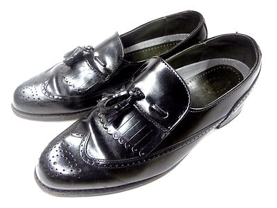 Dexter Men 9 Black Shoe Comforts Loafers Formal Metal Bit Leather Slip On Prep Dexter Comfort Loafer Shoes Mens Size 9 2 W Leather Black  main image 2