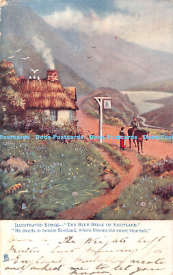 R420462 Illustrierte Lieder Die blauen Glocken Schottlands Tuck Oilette Postkarte 1159