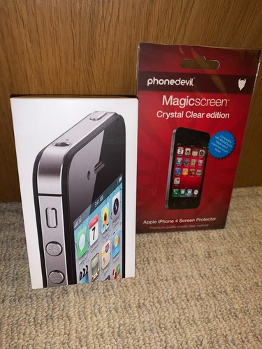 Genuine Apple iPhone 4 Box & Media Devil Magiscreen Clear Screen Protector - 第 1/2 張圖片